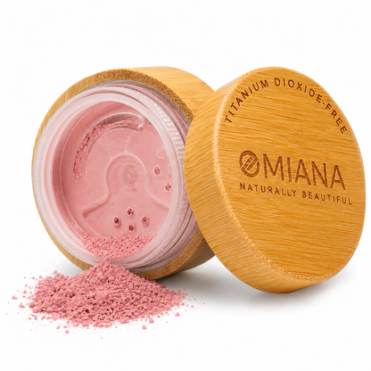 Titanium Dioxide Free Loose Powder Mineral Blusgh in sustainable packaging | Omiana