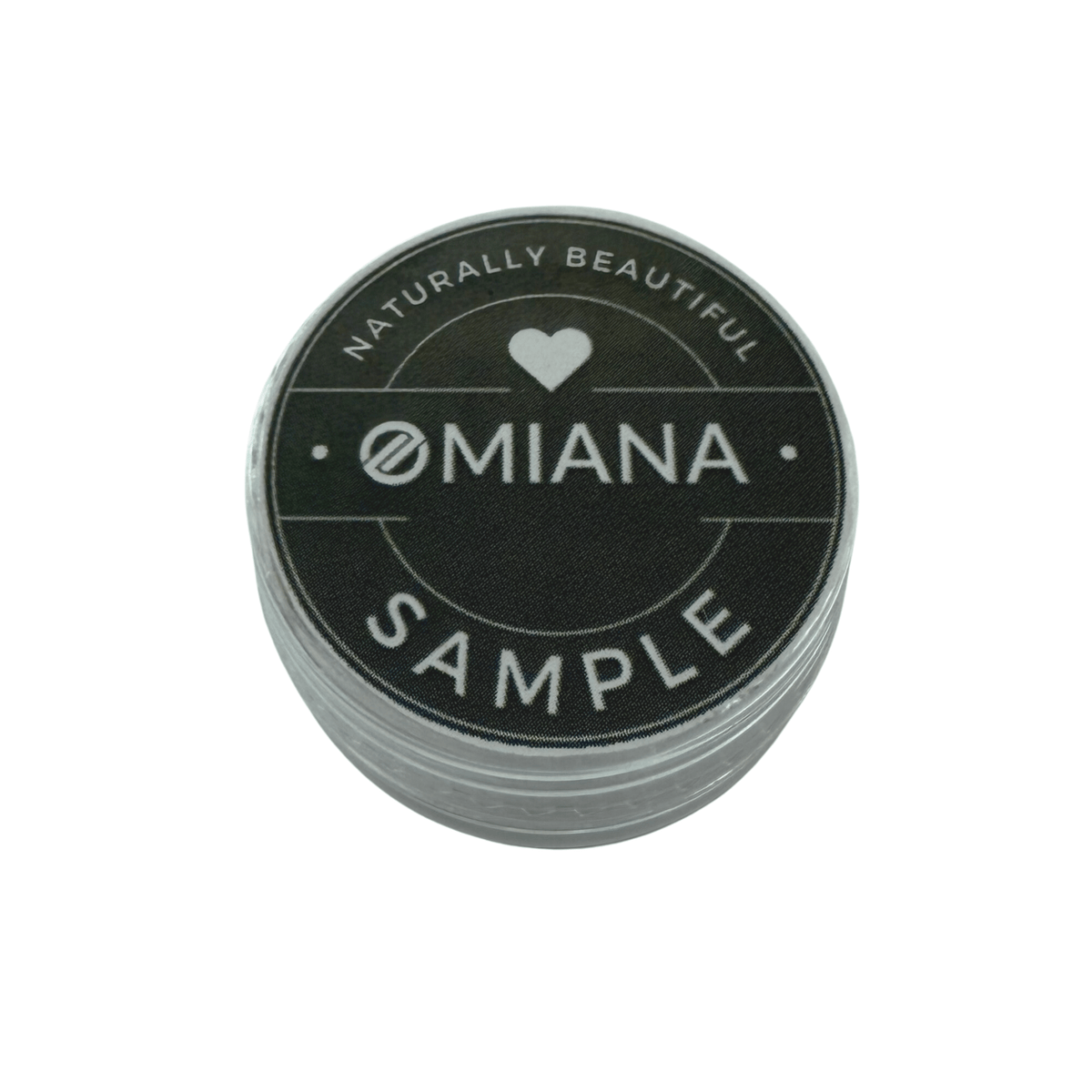 Omiana makeup sample container for shade matching and ingredients sensitivity testing before purchasing full size.